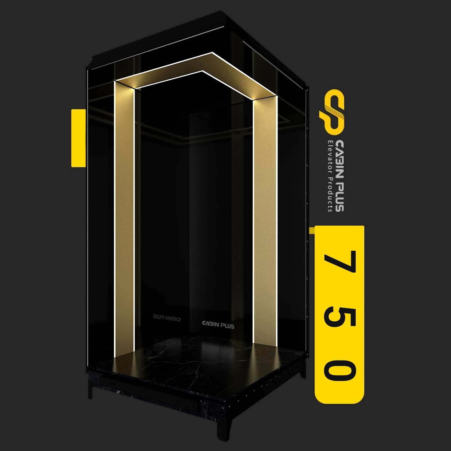 کابین آسانسور مدل 750 - کابین پلاس