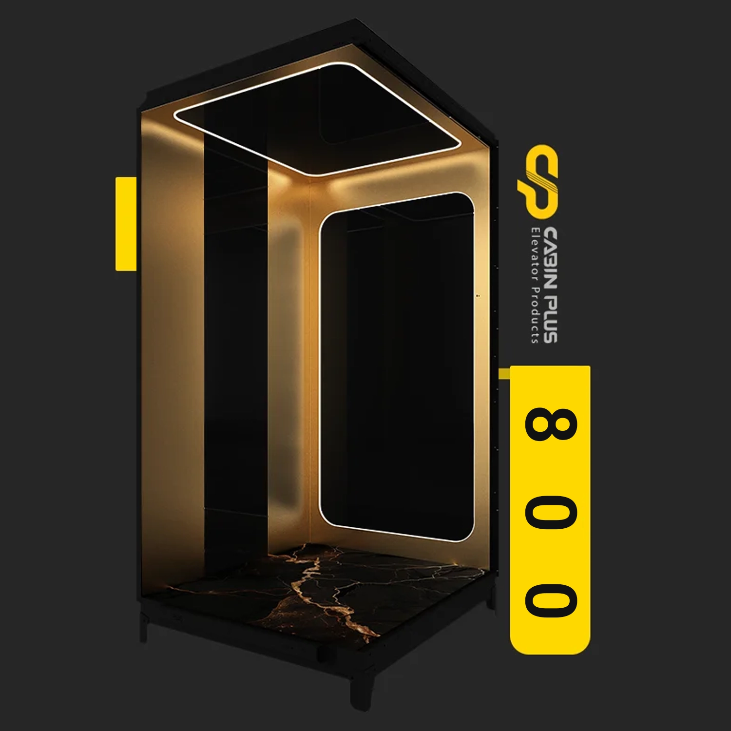 کابین آسانسور مدل 800 - کابین پلاس