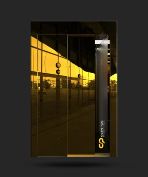 درب آسانسور آینه‌ای شامپاینی تلسکوپی