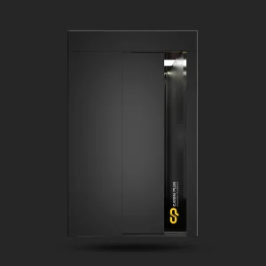 درب آسانسور خشدار دودی تلسکوپی