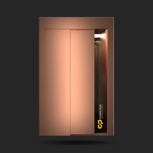 درب آسانسور خشدار مسی تلسکوپی