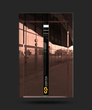 درب آسانسور آینه‌ای مسی سانترال