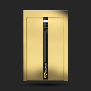 درب آسانسور خشدار طلایی سانترال