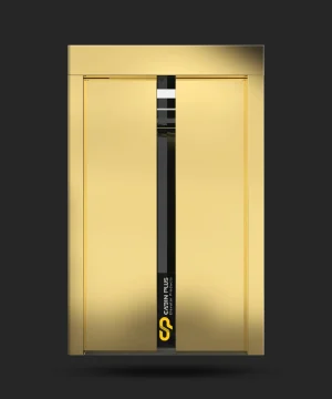 درب آسانسور خشدار طلایی سانترال