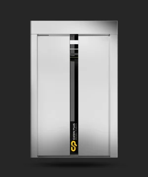 درب آسانسور خشدار نقره‌ای سانترال