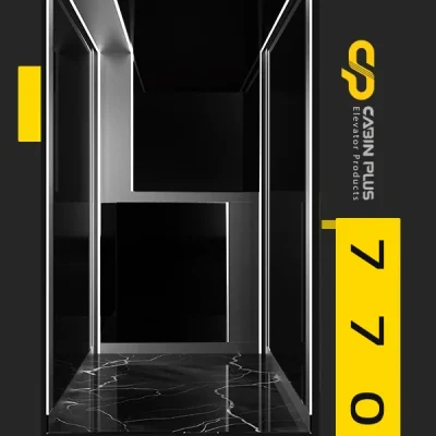 2کابین آسانسور مدل 770 نقره ای
