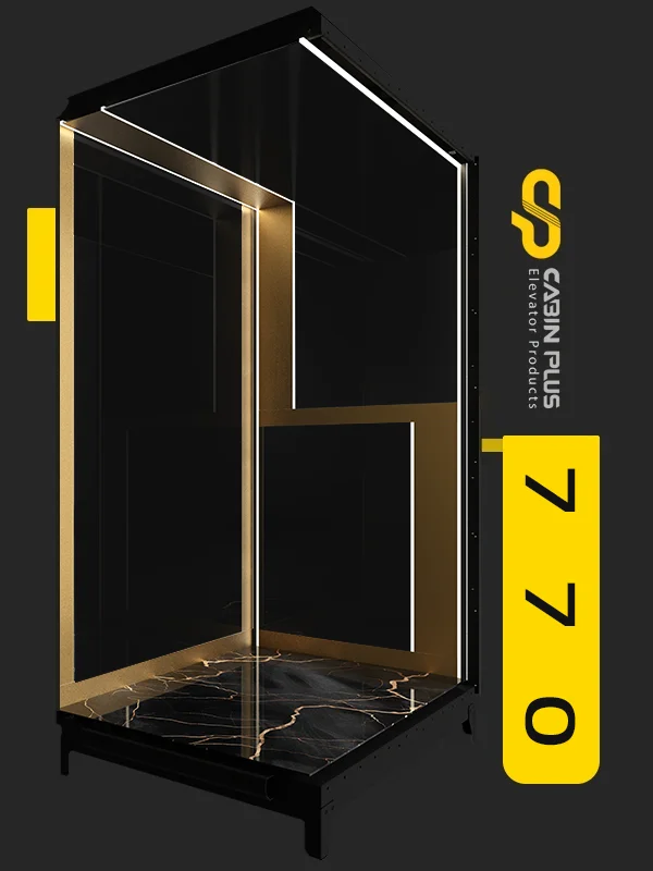 کابین آسانسور مدل 770 شامپاینی