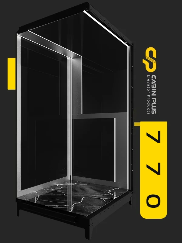 کابین آسانسور مدل 770 نقره ای