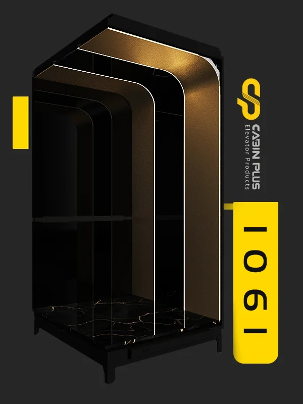 3دیزاین کابین آسانسور مدل 1061 شامپاینی