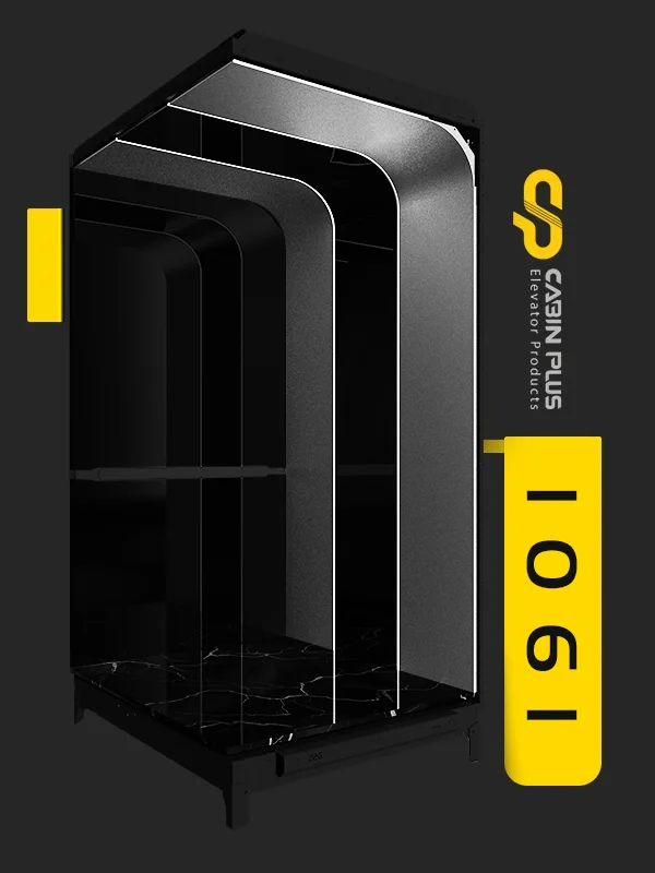دیزاین کابین آسانسور مدل 1061 نقره ای3