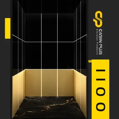 دیزاین کابین آسانسور مدل 1100 کابین پلاس02