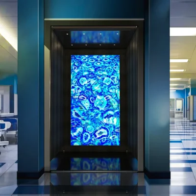 دیزاین کابین آسانسور مدل جم استون بنر Banner