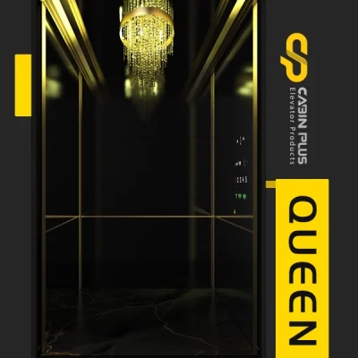 دیزاین کابین آسانسور مدل کویین 01 کابین پلاس