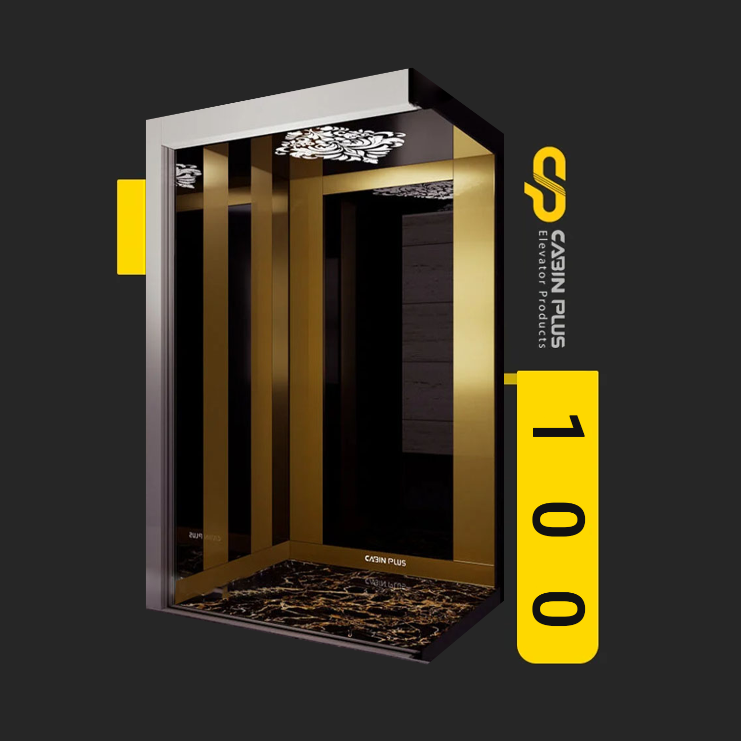 کابین آسانسور مدل 100 - کابین پلاس