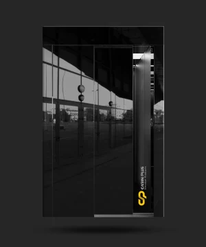 درب آسانسور آینه‌ای دودی تلسکوپی