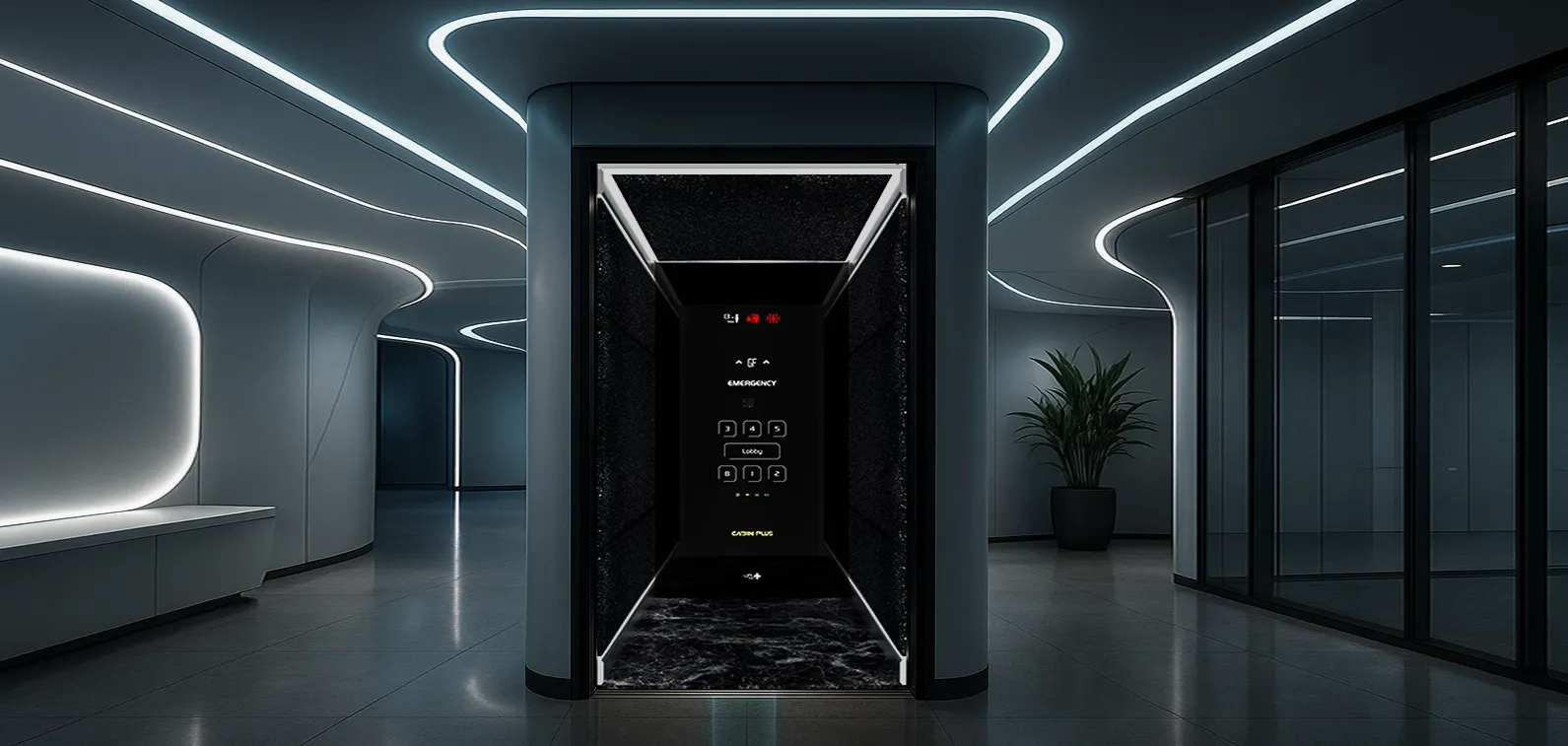 کابین آسانسور مدل گلکسی