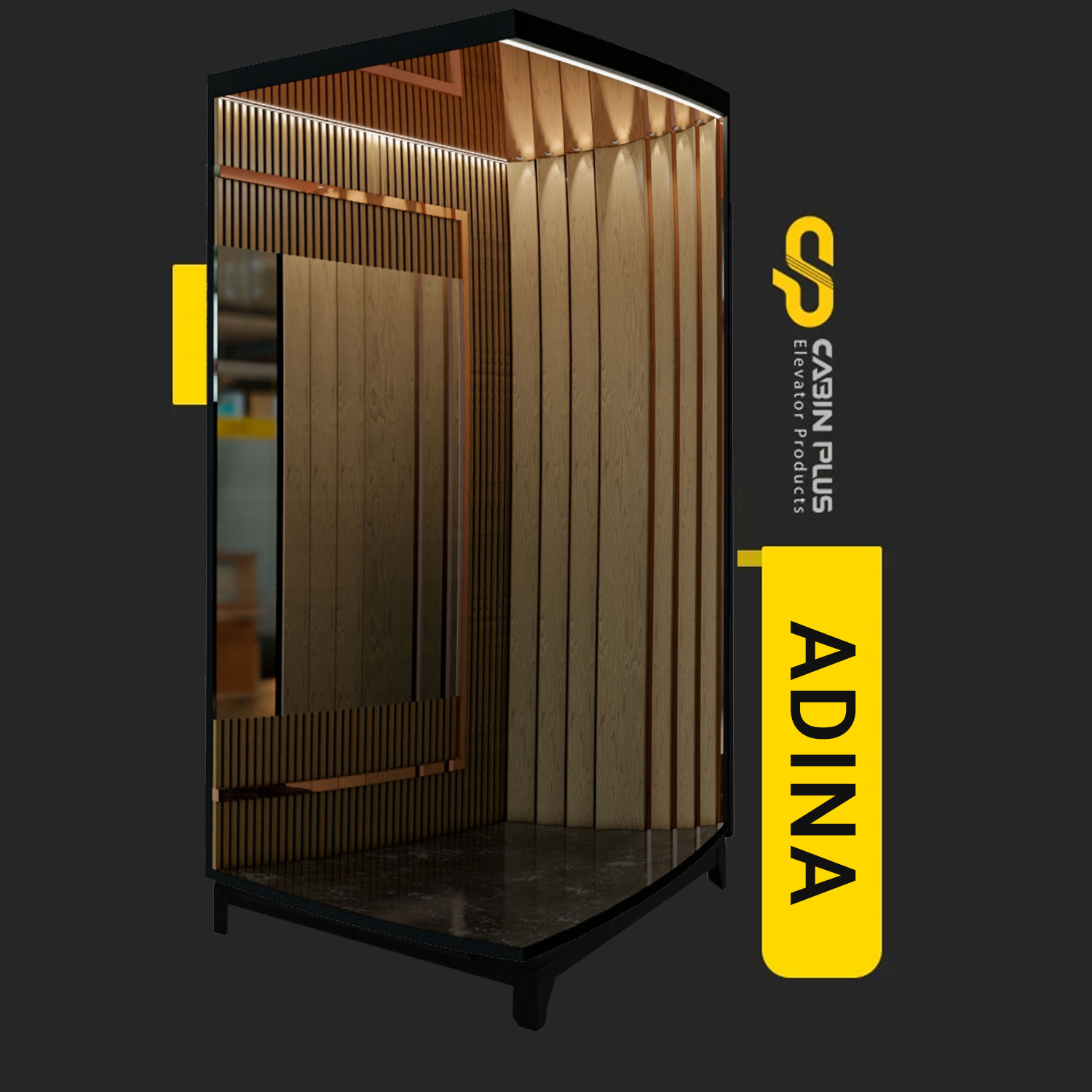 کابین آسانسور مدل آدینا