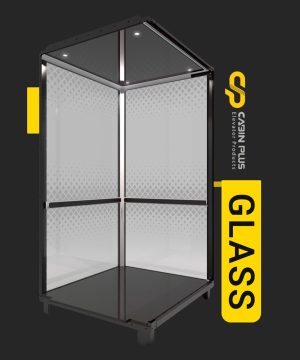 کابین آسانسور مدل شیشه‌ای